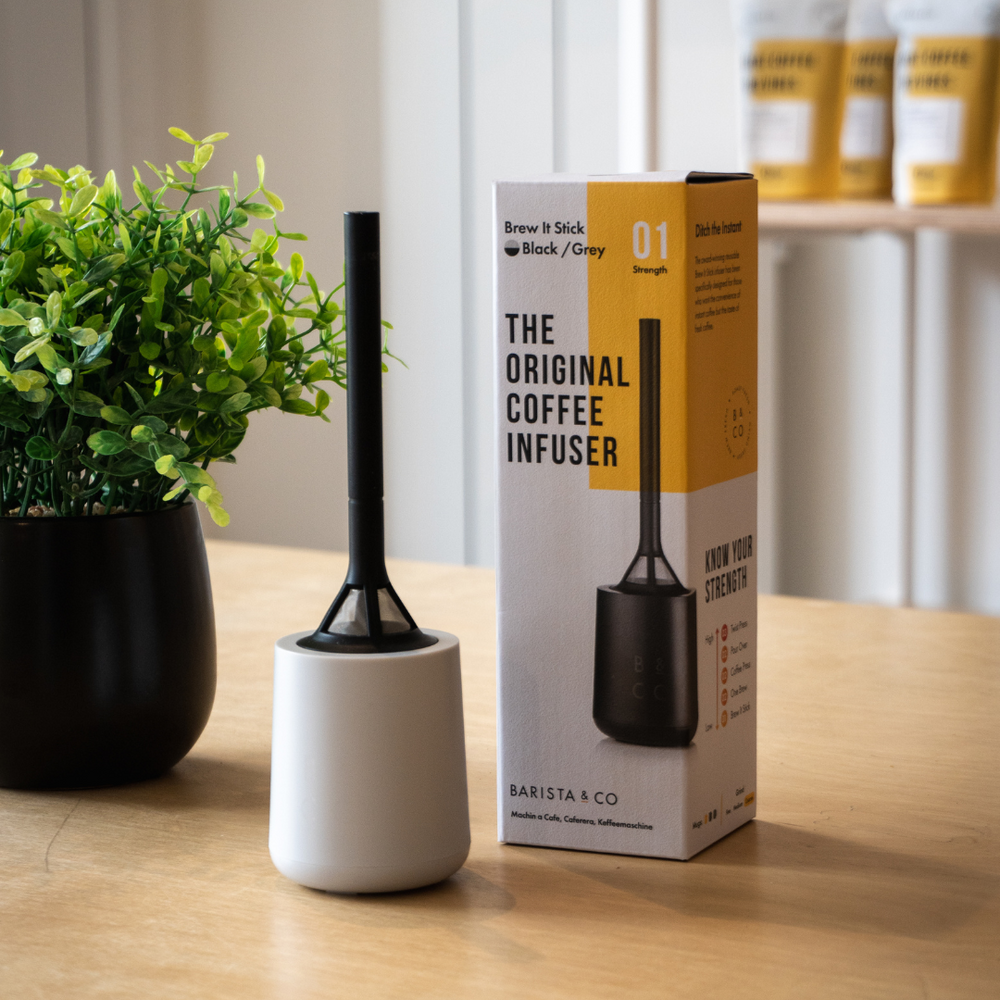 brew it stick next to plant