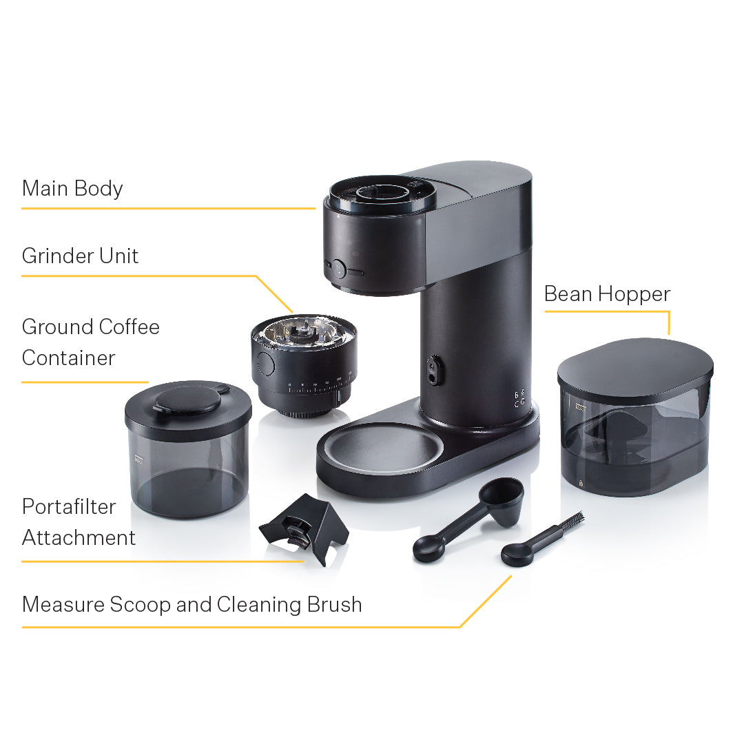 Barista & Co grinder components in the box