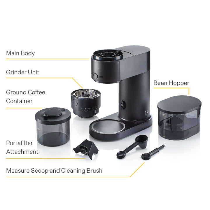 Barista & Co grinder components in the box